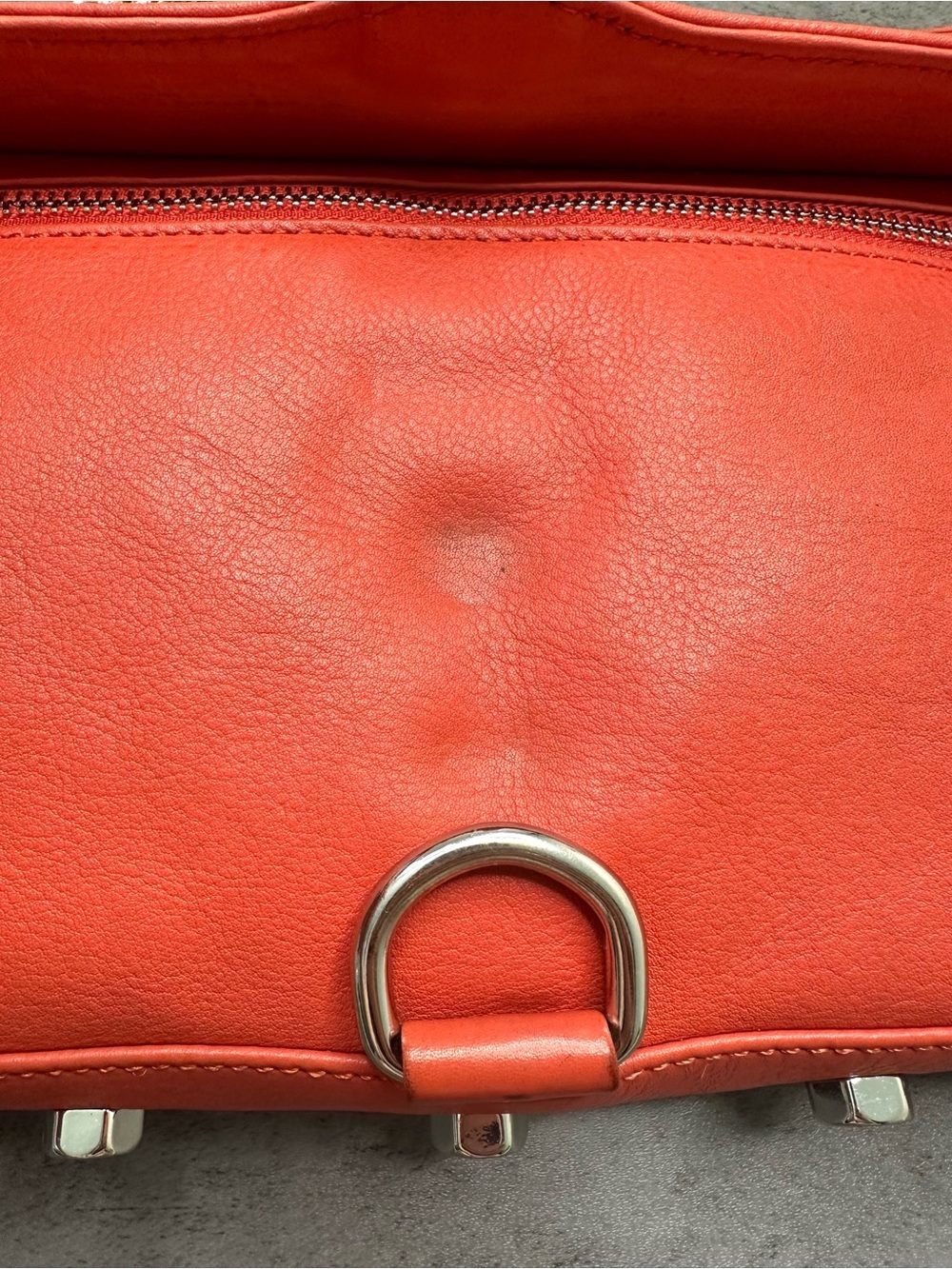 Rebecca Minkoff MAC Crossbody Bag Coral Leather Chain Strap Purse - Picture 7 of 8
